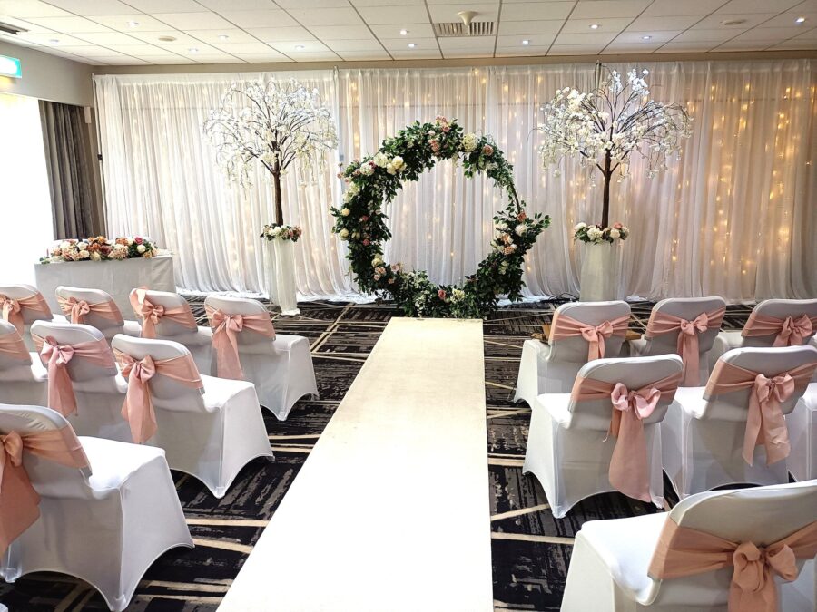 wedding set up Novotel Manchester West